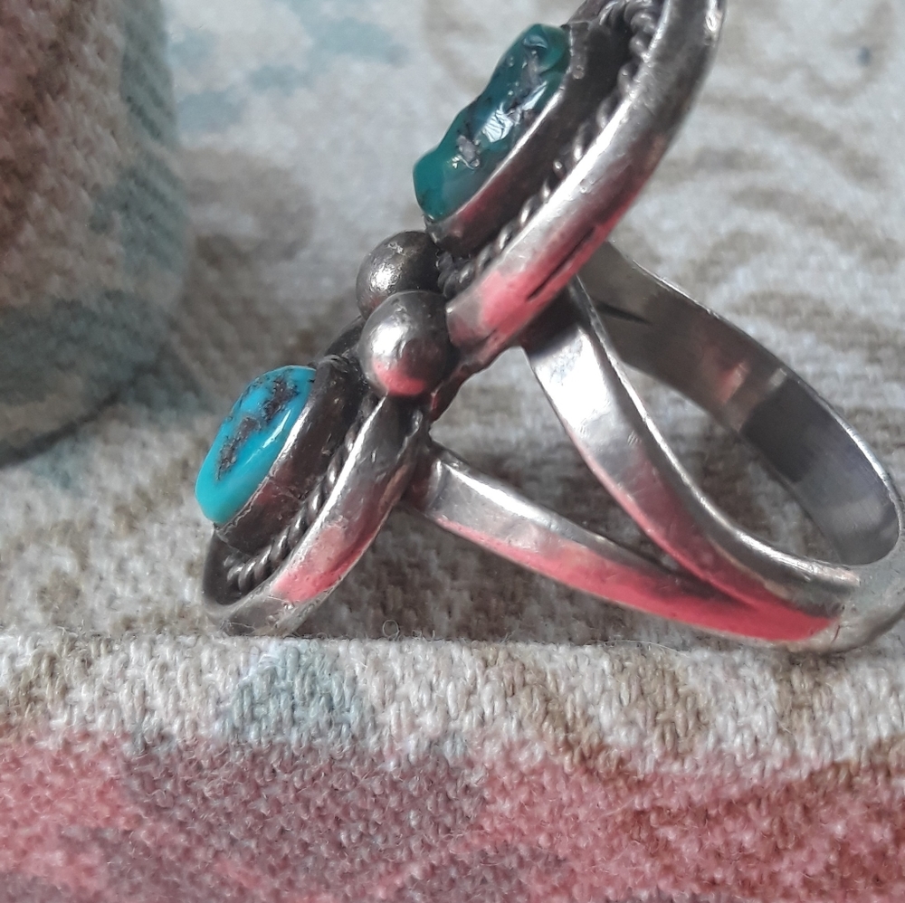 ❤ NATIVE AMERICANO STERLING SILVER RING - Picture 10 of 16